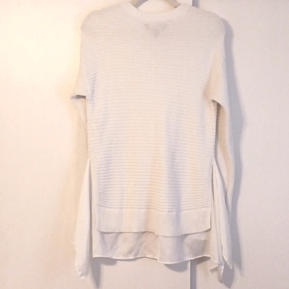 Simply Vera Vera Wang "White Night" Sweater with Handkerchief Hem in Size S - Picture 5 of 8